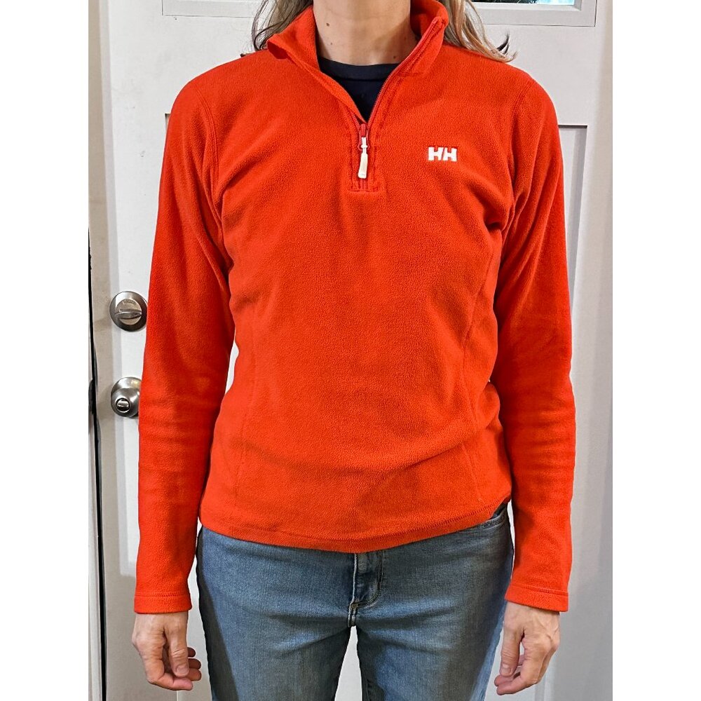 Women's Helly Hansen Daybreaker 1/4 zip fleece, bright red, sz medium